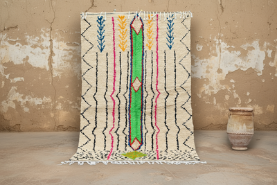 Handgjord Azilal-matta, 255 x 145 cm, AZO-564