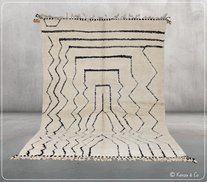 LARGE Beni Ouarain Rug, 290 x 202 cm || 9,51 x 6,63 feet, G-262