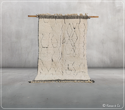 Beni Ouarain Rug, 225 x 145 cm || 7,38 x 4,76 feet, MS-323