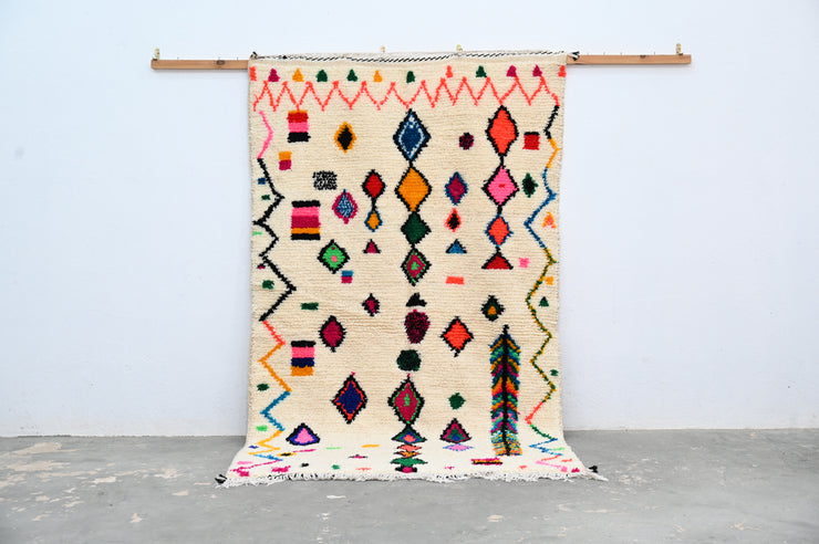 Alfombra Azilal hecha a mano, 240 x 145 cm, AZO-482
