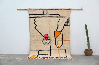 Tapis Azilal fait main, 240 x 150 cm, AZO-491