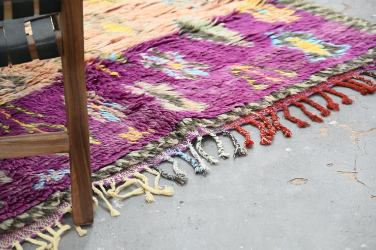 Vintage 1970s Handwoven Boujaad Rug, 350 x 135 cm, V-149
