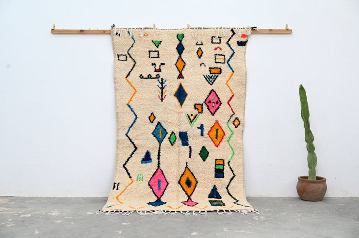 Käsintehty Azilal-matto, 225 x 140 cm, AZO-492