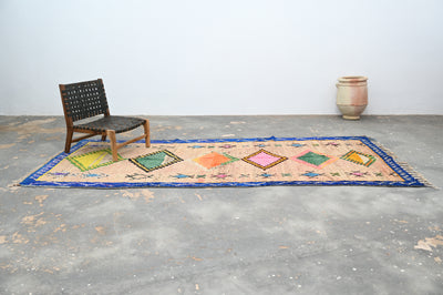 Vintage 1970s Handwoven Boujaad Rug, 355 x 150 cm, V-141