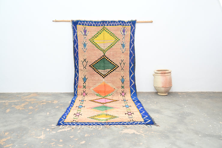 Vintage 1970s Handwoven Boujaad Rug, 355 x 150 cm, V-141
