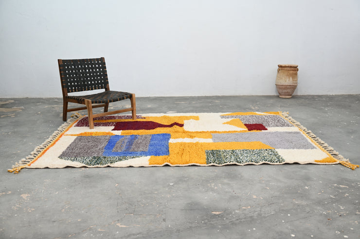Handgjord Azilal-matta, 255 x 180 cm, AZO-563
