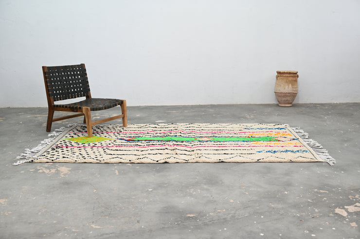 Handgjord Azilal-matta, 255 x 145 cm, AZO-564