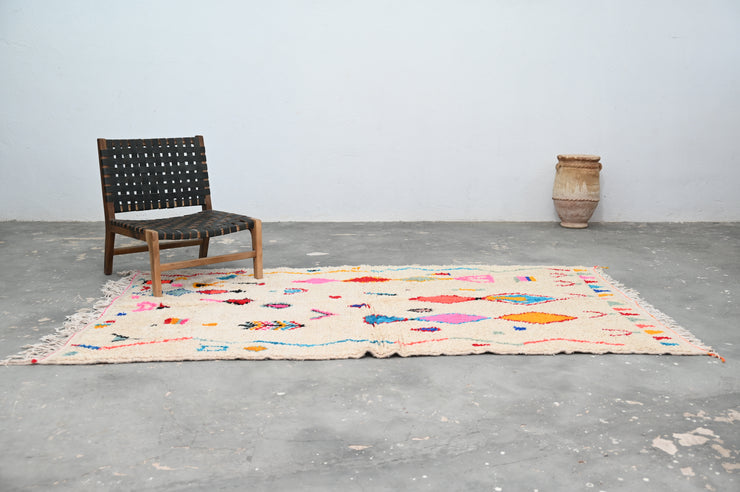 Handgjord Azilal-matta, 245 x 145 cm, AZO-569