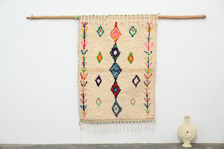 Colorful Handwoven Wool Rug, 145 x 110 cm  - P504