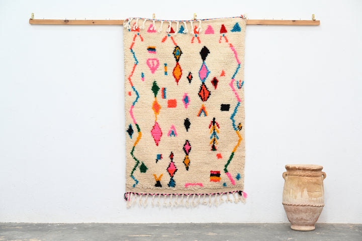 Colorful Handwoven Wool Rug, 150 x 110 cm  - P479