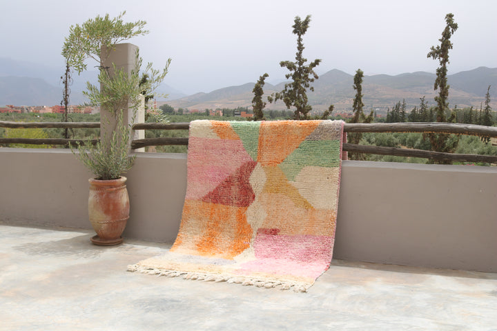 Alfombra colorida hecha a mano, 265 x 155 cm - AZ862