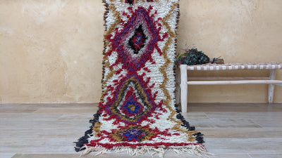 Vintage Berber Rug - 190 x 70 cm || 6.23 x 2.3 feet