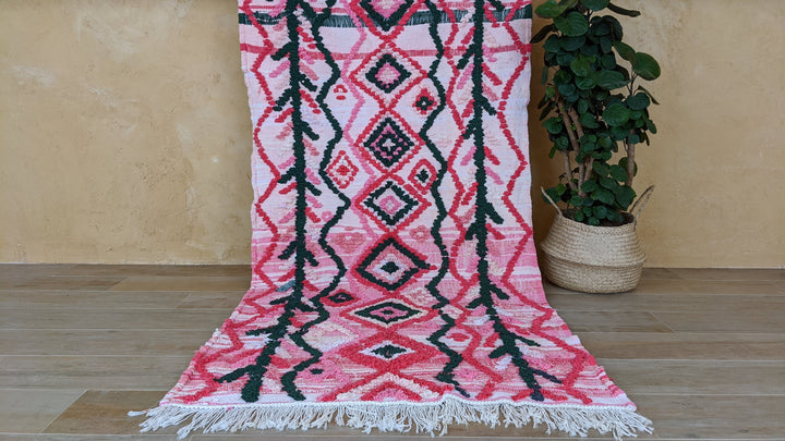 Boucherouite Rug, 200 x 100 cm || 6.56 x 3.28 feet