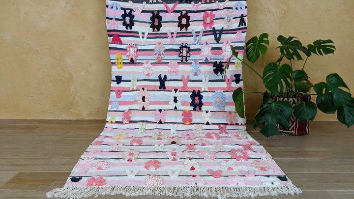Boucherouite Rug, 220 x 115 cm || 7.22 x 3.77 feet