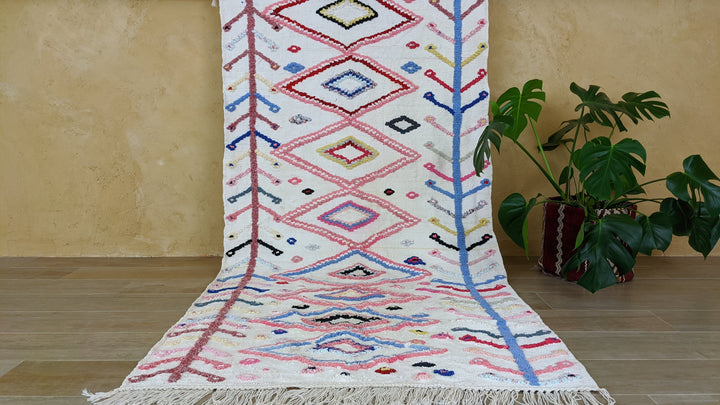 Boucherouite Rug, 230 x 110 cm || 7.55 x 3.61 feet