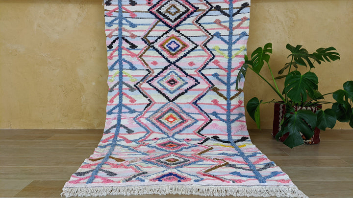 Boucherouite Rug, 220 x 115 cm || 7.22 x 3.77 feet