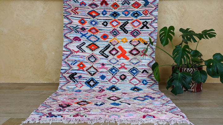 Boucherouite Rug, 210 x 125 cm || 6.89 x 4.1 feet