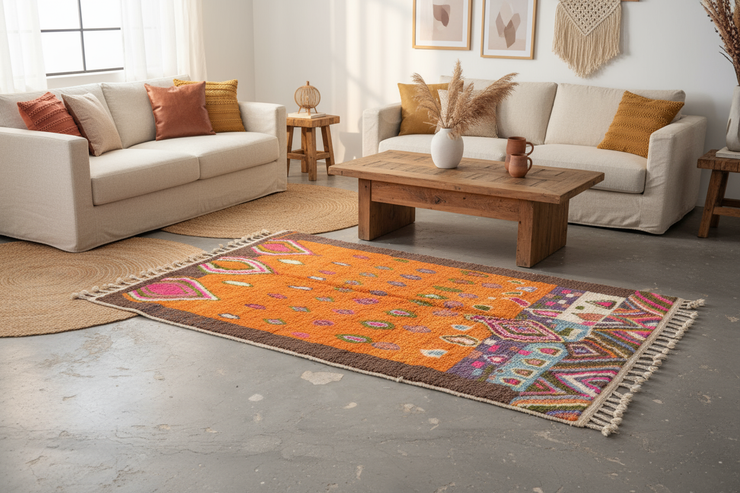 Alfombra Azilal hecha a mano, 255 x 160 cm, AZO-661