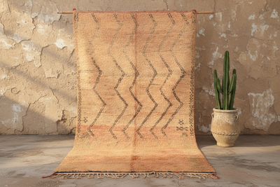 Alfombra Boujaad Tejida a Mano Vintage de los Años 1970, 280 x 185 cm, V-133