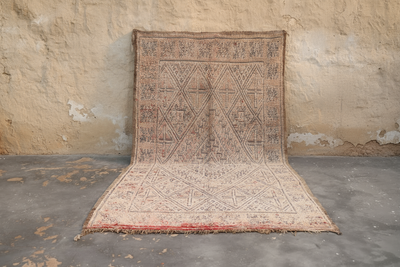 Alfombra Beni M’Guild Vintage de los años 1970, 400 x 225 cm, V-122