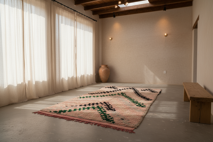 Vintage 1960s Handwoven Boujaad Rug, 335 x 155 cm, V-147