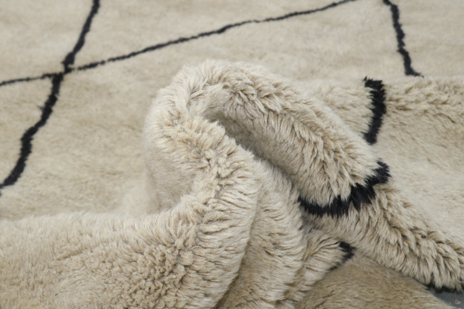 Large Mrirt Rug 355×270 – Ultra Soft Luxury Berber Carpet in Natural ...