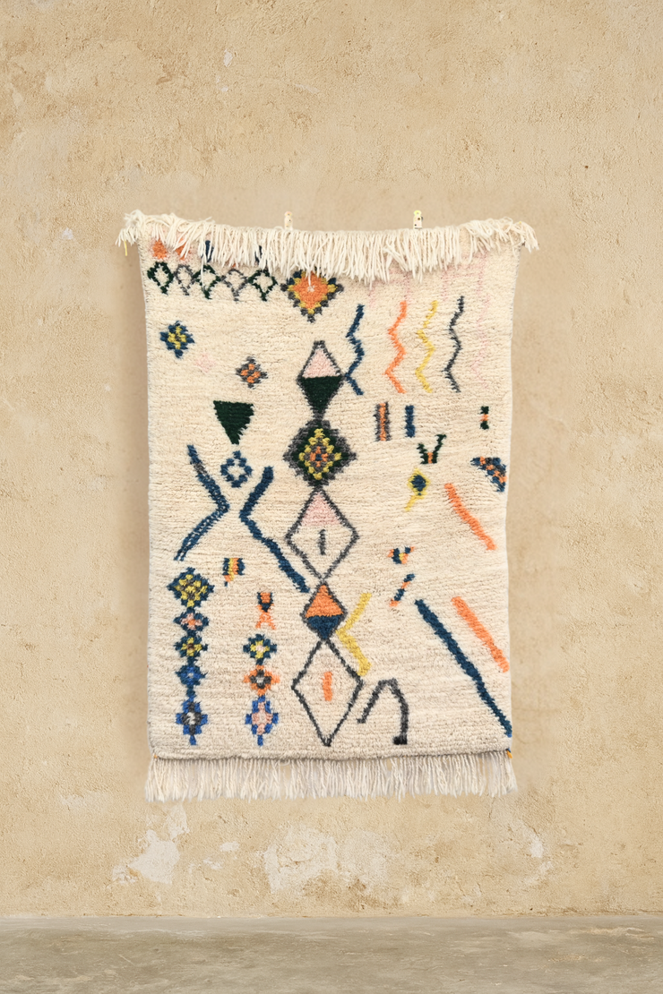 Tapis Azilal fait main, 145 x 95 cm, PO-455