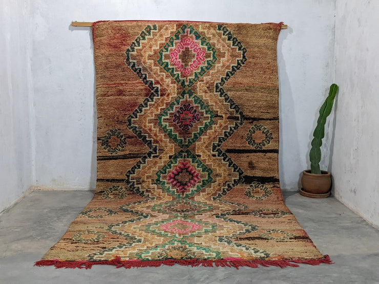Vintage 1970s Handwoven Boujaad Rug, 335 x 170 cm || 10,99 x 5,58 feet, V-7503