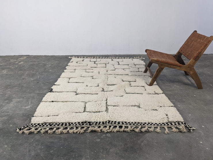 Beni Ouarain Teppich, 250 x 150 cm, Einzigartige marokkanische Teppiche, Handgefertigte marokkanische Teppiche, Authentische marokkanische Teppiche, Traditionelle Berber-Teppiche, Echter Wollteppich – KENZA & CO