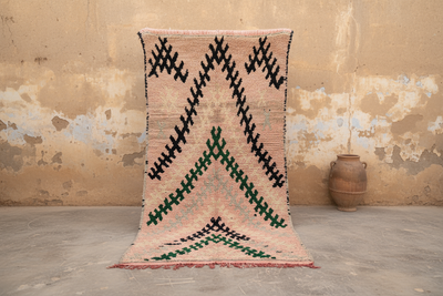 Vintage 1960s Handwoven Boujaad Rug, 335 x 155 cm, V-147