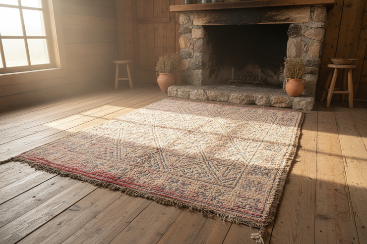 Vintage 1970s Beni M’Guild Rug, 400 x 225 cm, V-122