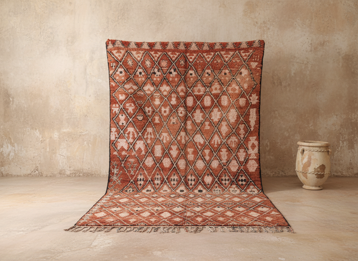 Vintage 1970-talls Boujaad-teppe, 335 x 205 cm, V-257