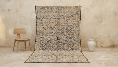 Vintage 1970'er Beni M’Guild Tæppe, 290 x 185 cm, V-206