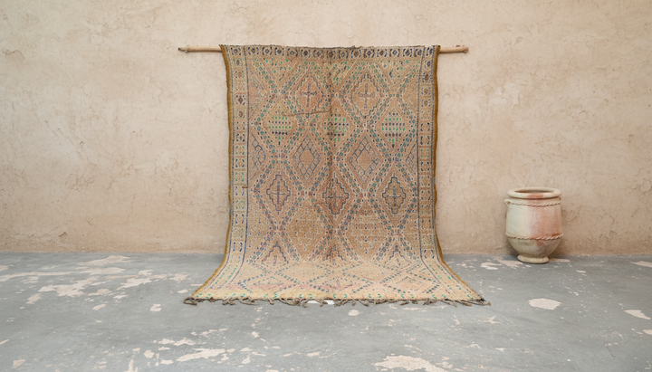 Vintage 1970-talls Beni M’Guild-teppe, 265 x 180 cm, V-277