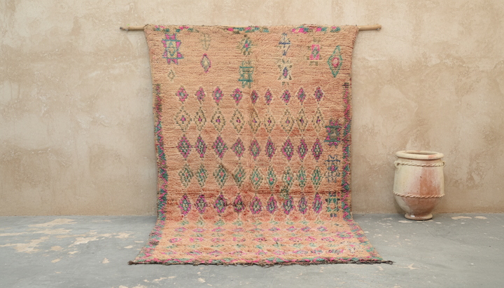 Vintage 1970-talls Boujaad-teppe, 315 x 175 cm, V-173