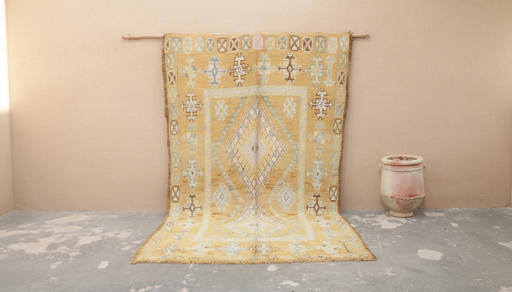 Vintage 1960-talls håndvevd Boujaad-teppe, 300 x 175 cm, V-341