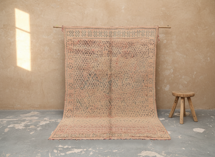 Vintage 1970-talls Beni M’Guild-teppe, 340 x 185 cm, V-253