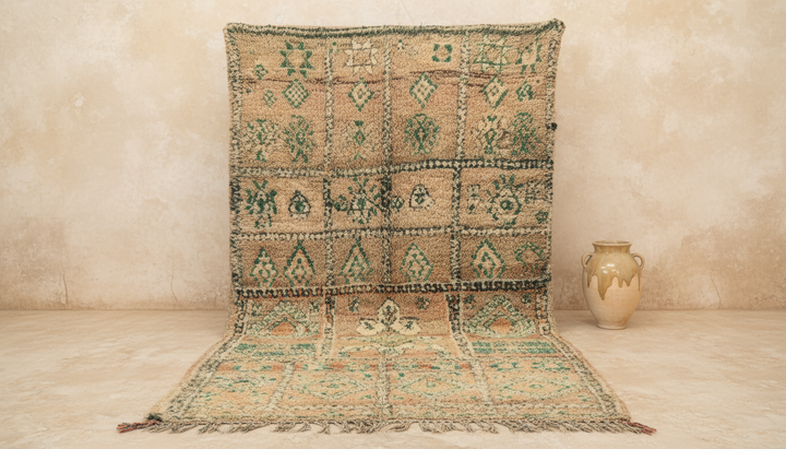 Vintage 1970-talls Boujaad-teppe, 370 x 180 cm, V-202