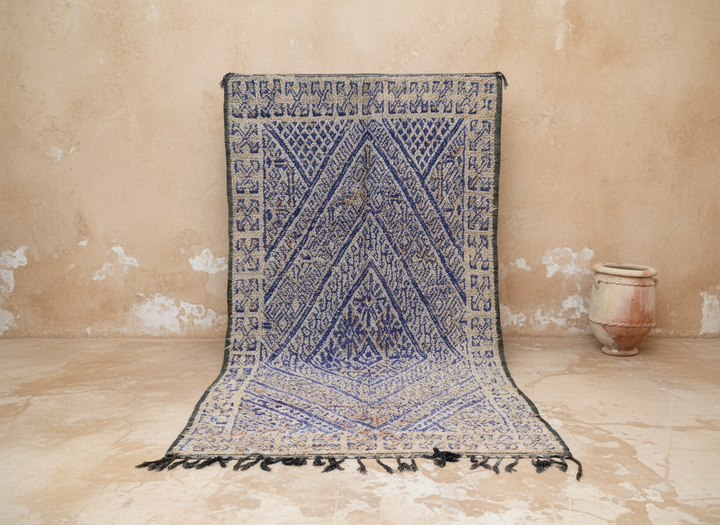 Vintage 1970-talls Beni M’Guild-teppe, 360 x 185 cm, V-251