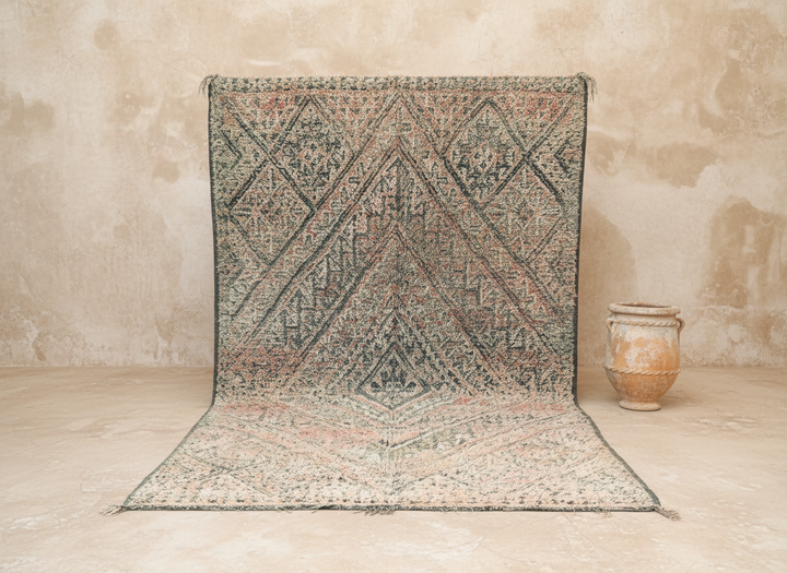 Vintage 1970-talls Beni M’Guild-teppe, 375 x 205 cm, V-250