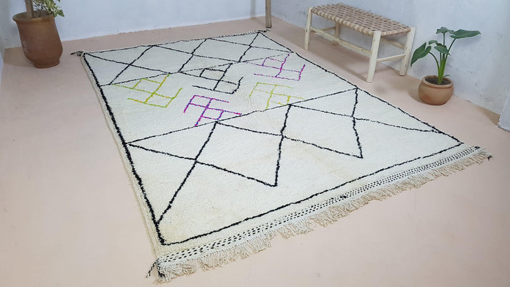 Large Beni Ouarain rug, 295 x 195 cm || 9.68 x 6.4 feet - KENZA & CO