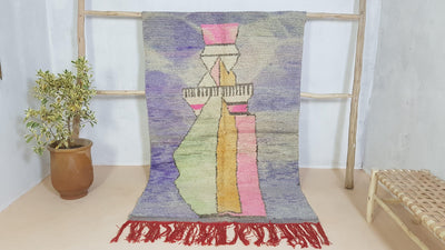 Handmade Azilal rug, 203 x 140 cm || 6.66 x 4.59 feet - KENZA & CO