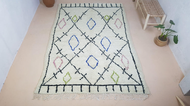 Large Beni Ouarain rug, 295 x 190 cm || 9.68 x 6.23 feet - KENZA & CO