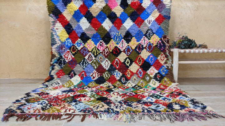 Vintage Boucherouite Rug - 205 x 150 cm || 6.73 x 4.92 feet