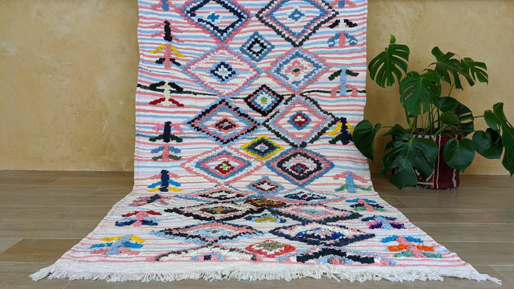 Boucherouite Rug, 220 x 120 cm || 7.22 x 3.94 feet