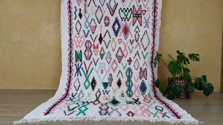 Large Boucherouite Rug, 280 x 180 cm || 9.19 x 5.91 feet