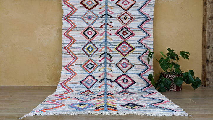 Large Boucherouite Rug, 300 x 175 cm || 9.84 x 5.74 feet