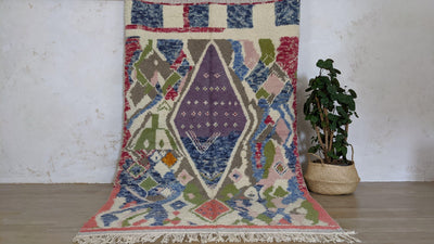 Handmade Azilal rug, 230 x 140 cm || 7.55 x 4.59 feet - KENZA & CO