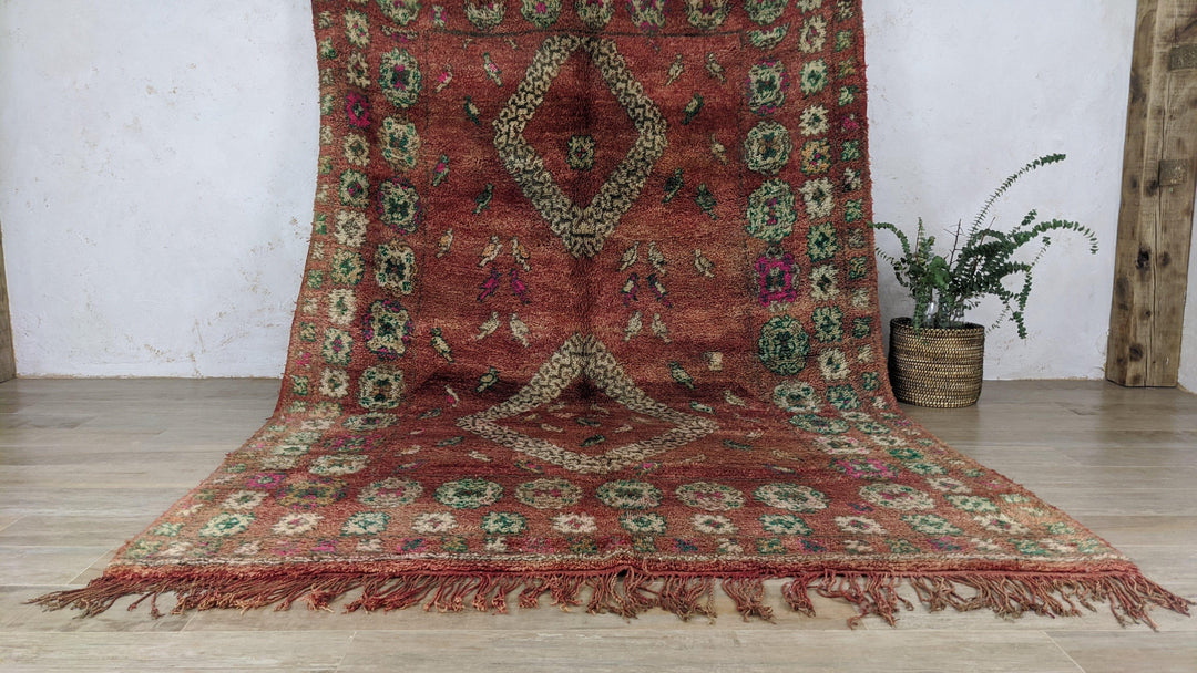 Vintage rug セール Coucheta Washable Vintage Floral Area Rug, Non-Slip Low Pile